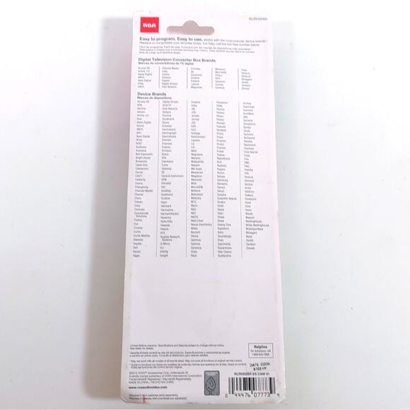 RCA RCRH02BR Universal Remote Big Button 5 Device TV Control NEW Sealed - Picture 2 of 2